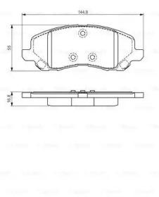 Комплект тормозных колодок (BOSCH: 0 986 495 170)