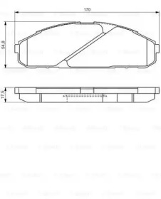 Комплект тормозных колодок (BOSCH: 0 986 495 171)