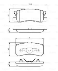 Комплект тормозных колодок (BOSCH: 0 986 495 172)