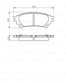 Комплект тормозных колодок (BOSCH: 0 986 495 174)