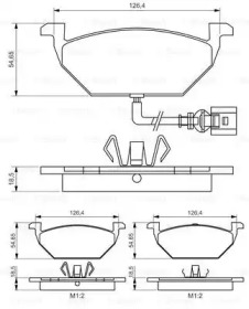 Комплект тормозных колодок (BOSCH: 0 986 495 213)