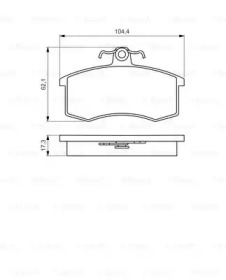 Комплект тормозных колодок (BOSCH: 0 986 495 214)