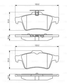 Комплект тормозных колодок (BOSCH: 0 986 495 216)