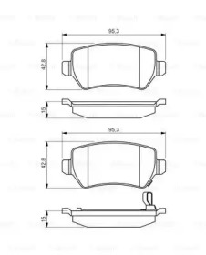 Комплект тормозных колодок (BOSCH: 0 986 495 218)