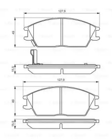 Комплект тормозных колодок (BOSCH: 0 986 495 221)