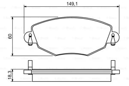 Комплект тормозных колодок (BOSCH: 0 986 495 230)