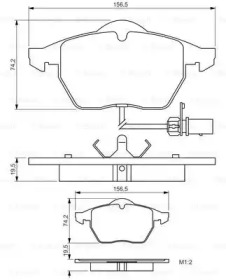 Комплект тормозных колодок (BOSCH: 0 986 495 232)