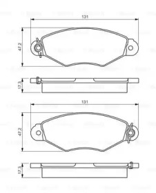 Комплект тормозных колодок (BOSCH: 0 986 495 235)