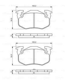 Комплект тормозных колодок (BOSCH: 0 986 495 236)