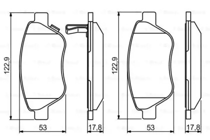 Комплект тормозных колодок (BOSCH: 0 986 495 237)