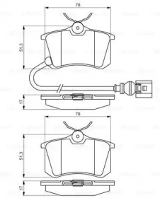 Комплект тормозных колодок (BOSCH: 0 986 495 239)