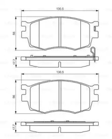 Комплект тормозных колодок (BOSCH: 0 986 495 240)