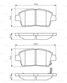 Комплект тормозных колодок (BOSCH: 0 986 495 242)