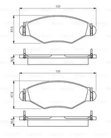 Комплект тормозных колодок (BOSCH: 0 986 495 244)