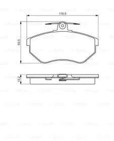 Комплект тормозных колодок (BOSCH: 0 986 495 246)