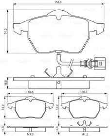 Комплект тормозных колодок (BOSCH: 0 986 495 249)