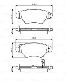 Комплект тормозных колодок (BOSCH: 0 986 495 250)