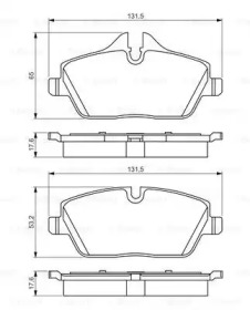 Комплект тормозных колодок (BOSCH: 0 986 495 251)