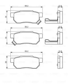 Комплект тормозных колодок (BOSCH: 0 986 495 256)