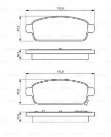 Комплект тормозных колодок (BOSCH: 0 986 495 259)