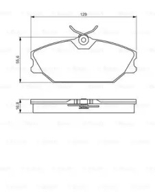 Комплект тормозных колодок (BOSCH: 0 986 495 262)