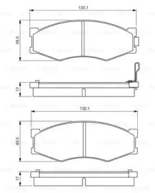 Комплект тормозных колодок (BOSCH: 0 986 495 263)