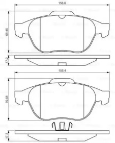 Комплект тормозных колодок (BOSCH: 0 986 495 264)