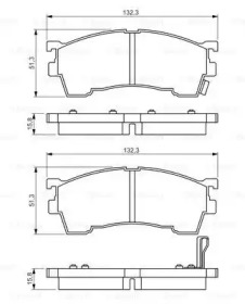 Комплект тормозных колодок (BOSCH: 0 986 495 265)