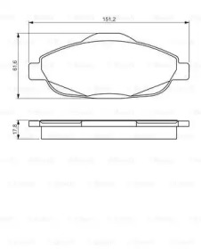 Комплект тормозных колодок (BOSCH: 0 986 495 266)