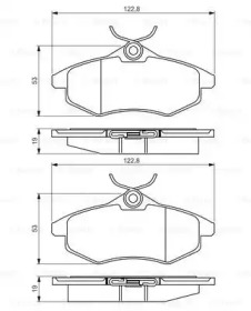 Комплект тормозных колодок (BOSCH: 0 986 495 268)