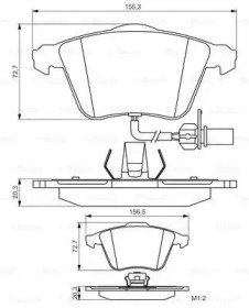 Комплект тормозных колодок (BOSCH: 0 986 495 272)