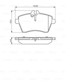 Комплект тормозных колодок (BOSCH: 0 986 495 273)