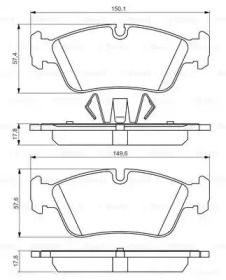 Комплект тормозных колодок (BOSCH: 0 986 495 276)