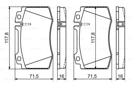 Комплект тормозных колодок (BOSCH: 0 986 495 278)