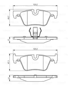 Комплект тормозных колодок (BOSCH: 0 986 495 289)