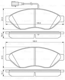 Комплект тормозных колодок (BOSCH: 0 986 495 293)