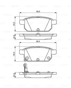 Комплект тормозных колодок (BOSCH: 0 986 495 301)