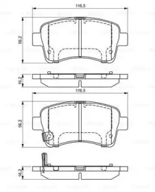 Комплект тормозных колодок (BOSCH: 0 986 495 318)