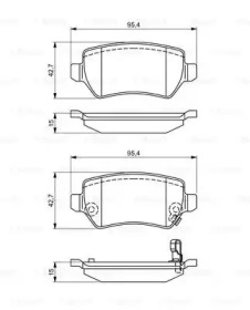 Комплект тормозных колодок (BOSCH: 0 986 495 319)