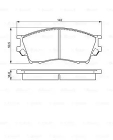 Комплект тормозных колодок (BOSCH: 0 986 495 325)