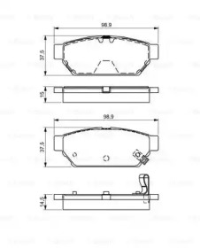 Комплект тормозных колодок (BOSCH: 0 986 495 326)