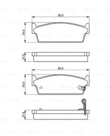 Комплект тормозных колодок (BOSCH: 0 986 495 329)