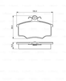 Комплект тормозных колодок (BOSCH: 0 986 495 340)