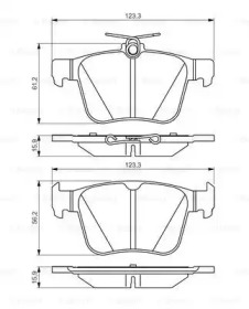 Комплект тормозных колодок (BOSCH: 0 986 495 346)