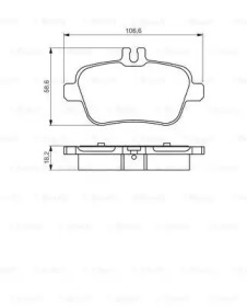 Комплект тормозных колодок (BOSCH: 0 986 495 348)