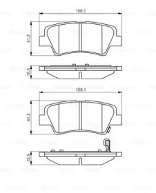 Комплект тормозных колодок (BOSCH: 0 986 495 351)