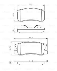 Комплект тормозных колодок (BOSCH: 0 986 495 357)