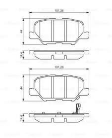 Комплект тормозных колодок (BOSCH: 0 986 495 358)