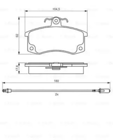 Комплект тормозных колодок (BOSCH: 0 986 495 360)