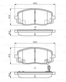 Комплект тормозных колодок (BOSCH: 0 986 495 377)